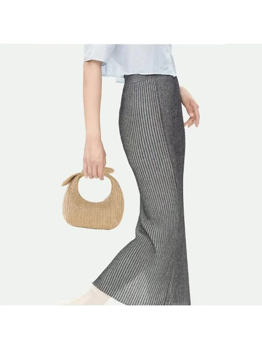 Women’s Khaki4 Straw Woven Clutch Purse Crossbody Evening Wedding Handbag